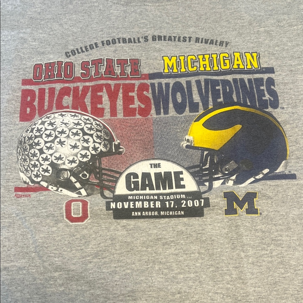 Vintage 2007 Ohio State Buckeyes vs Michigan Wolverines Rivalry Tee | The Game